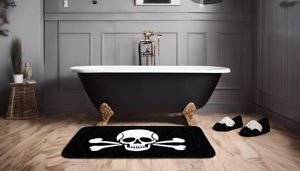 15 Best Black Bathroom Rugs for a Fun Skull Halloween Bath Mat That Will Spook Up Your Space 29 choosing a black bathroom rug