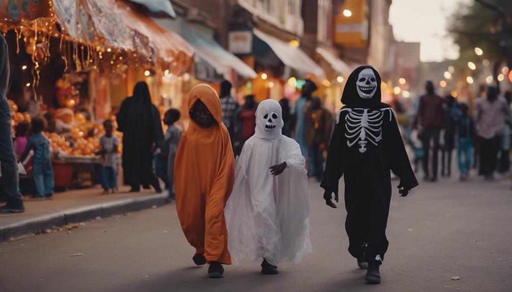 city dwellers celebrate halloween