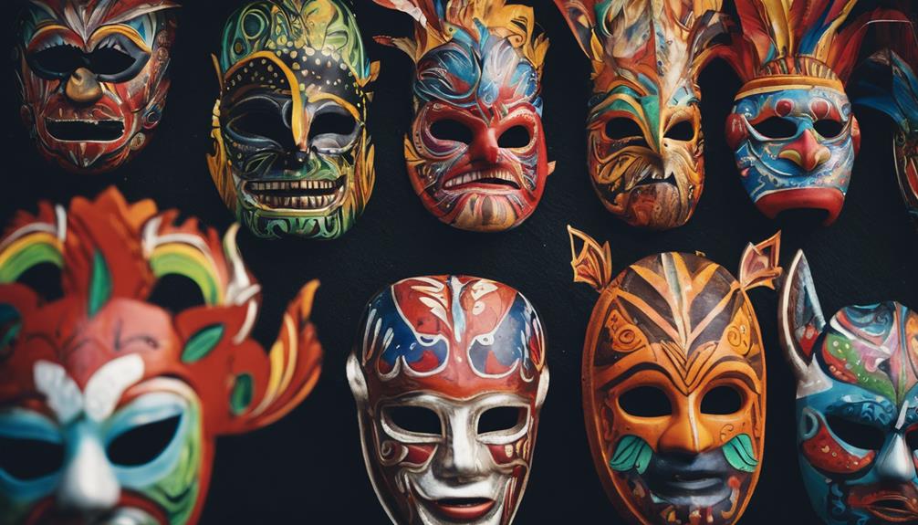crafting intricate theatrical masks
