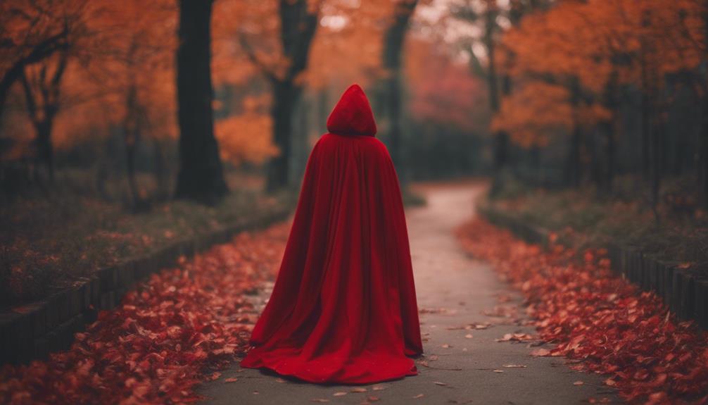 elegant red cape fashion