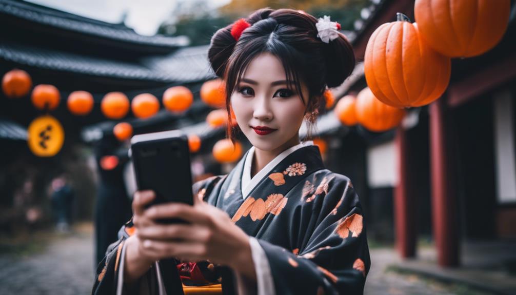 japanese halloween and social media