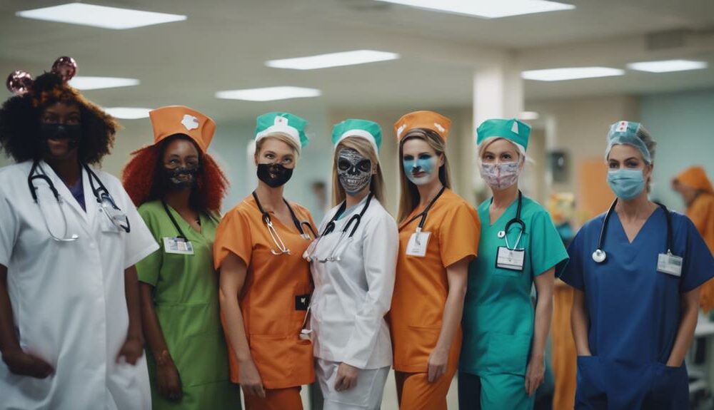 nurses in halloween attire