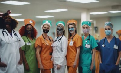 nurses in halloween attire
