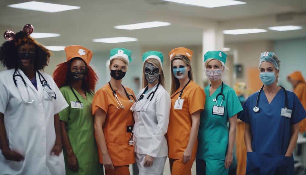 nurses in halloween attire