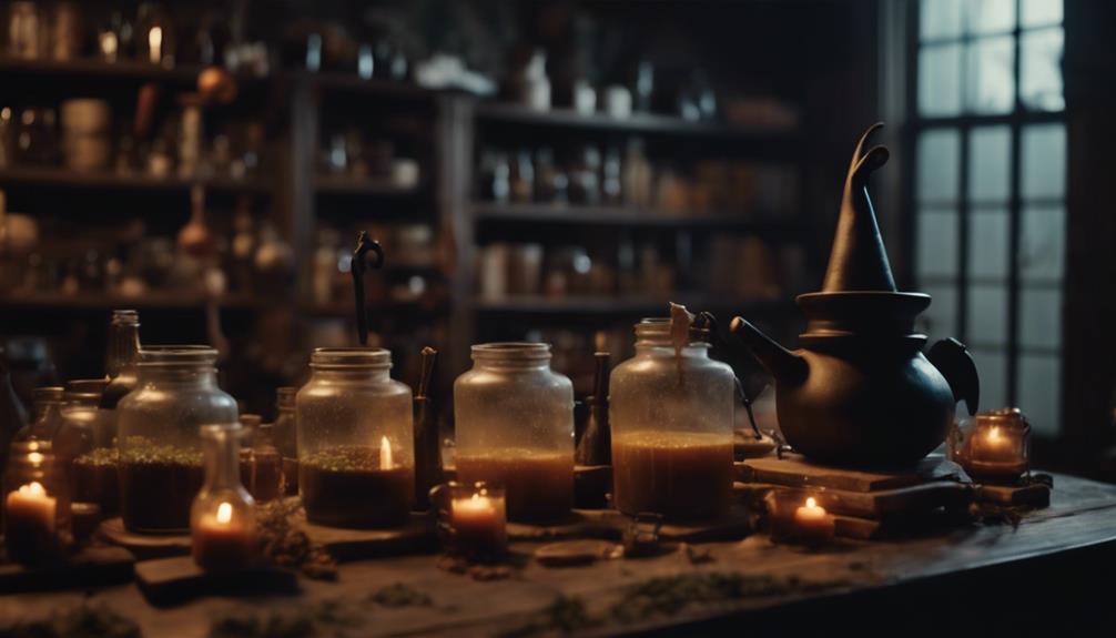 potion brewing with witches