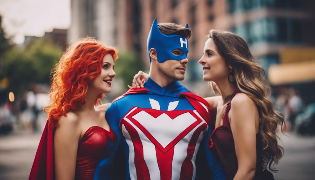 selecting couples superhero costumes