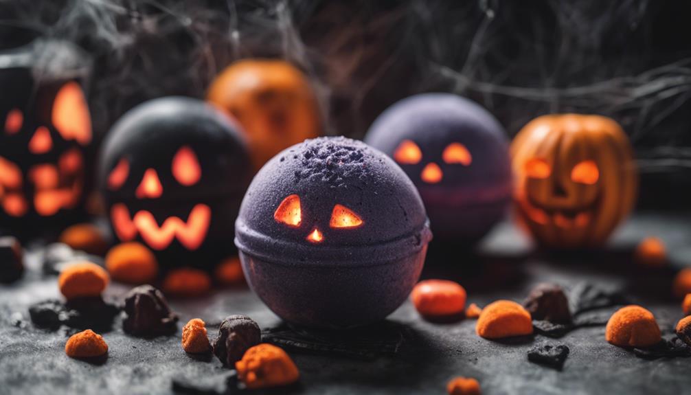 selecting halloween bath bombs