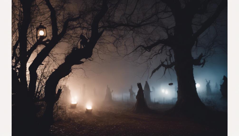 spooky autumn hayride attraction