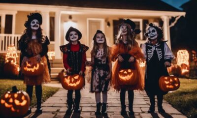 spooky costumes and candy