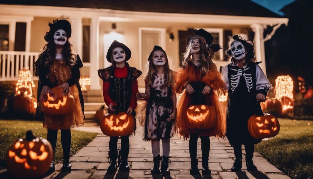 spooky costumes and candy