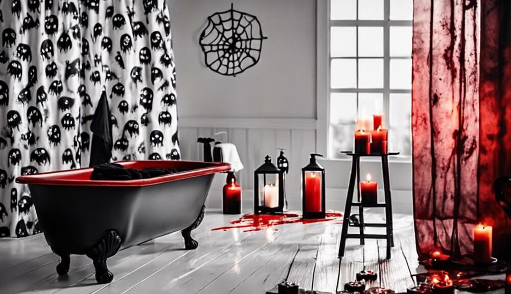spooky halloween bathroom decor