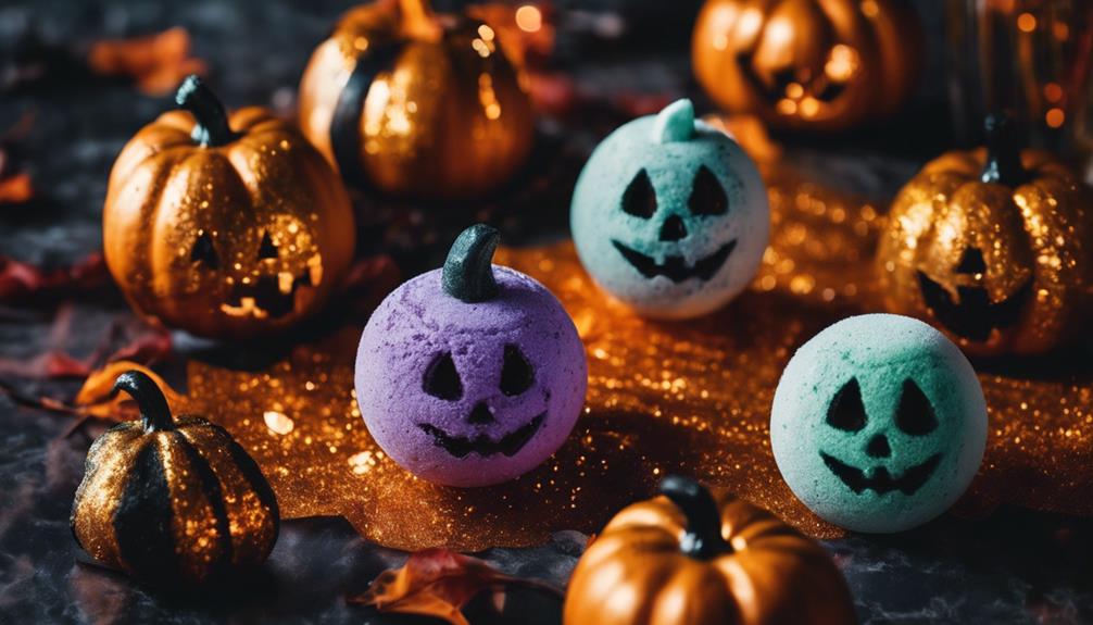 spooky self care pumpkin bombs