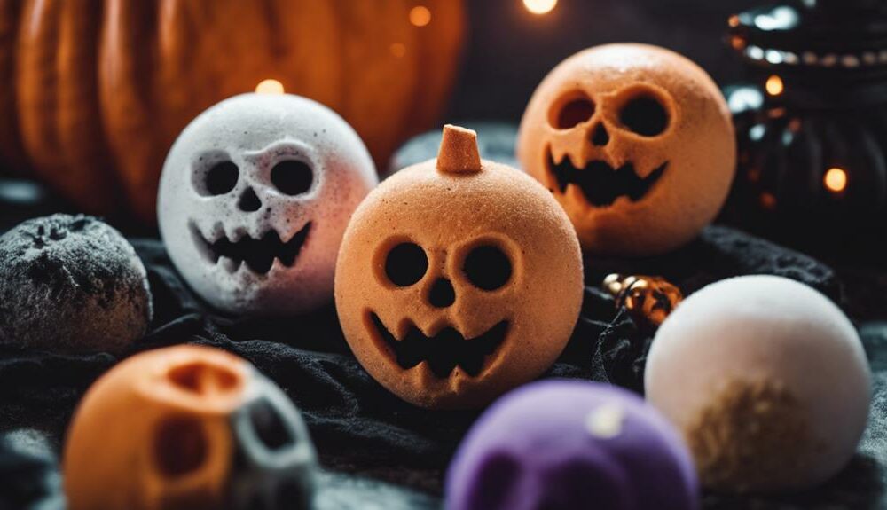 spooky soaks with bath bombs