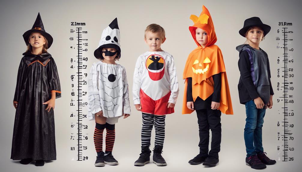 understanding kids halloween sizes