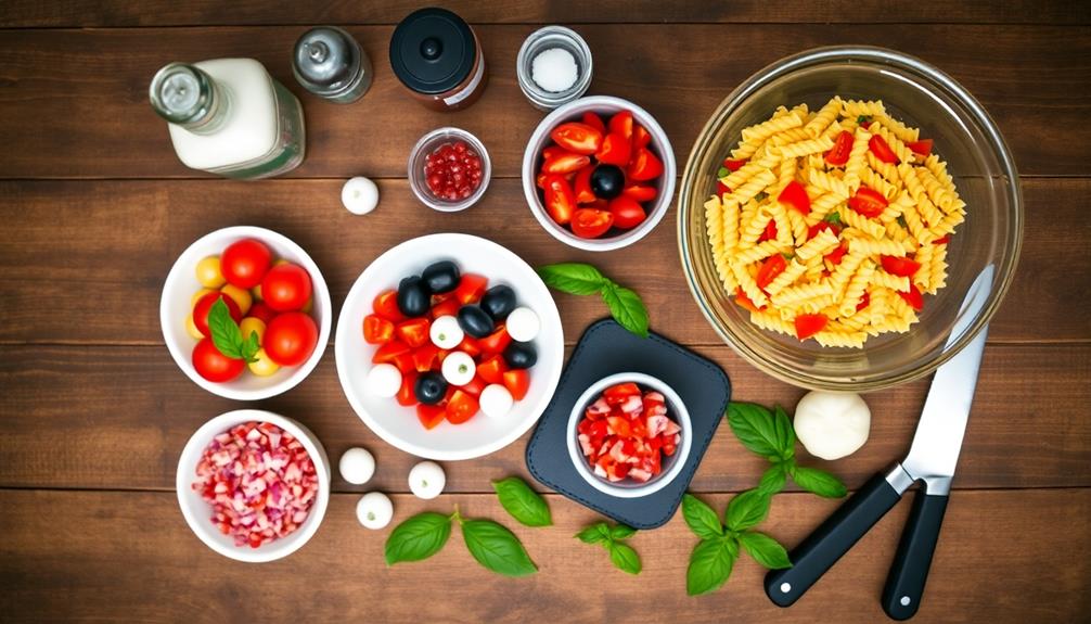 Eyeball Pasta Salad 10 add dressing include vegetables