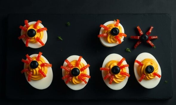 halloween themed deviled eggs