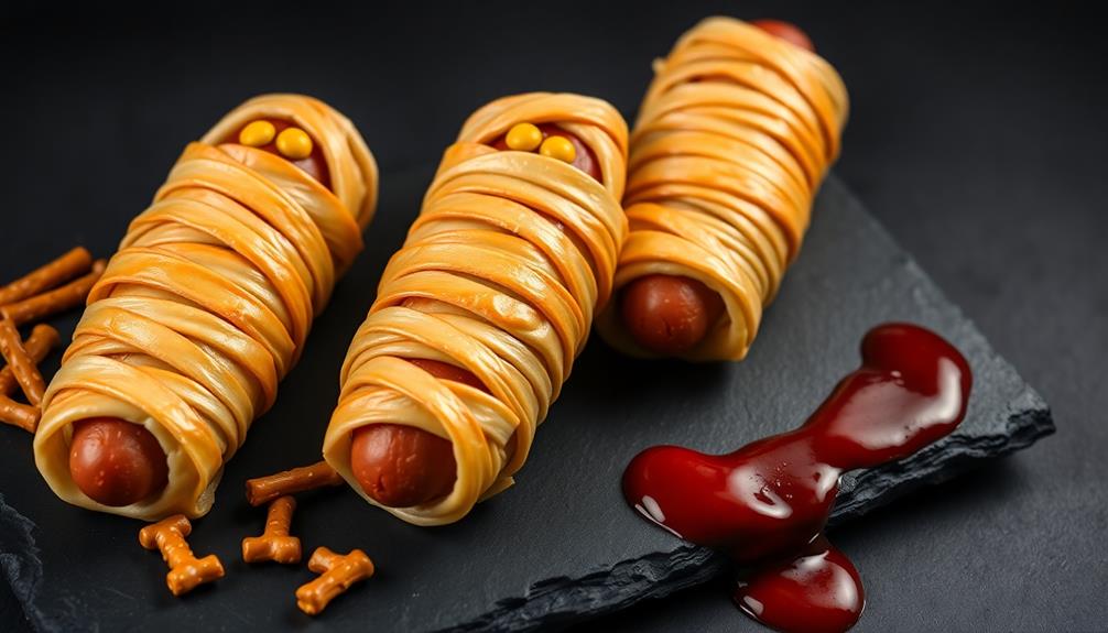 halloween themed sausage treats