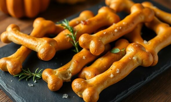 spooky halloween themed breadsticks