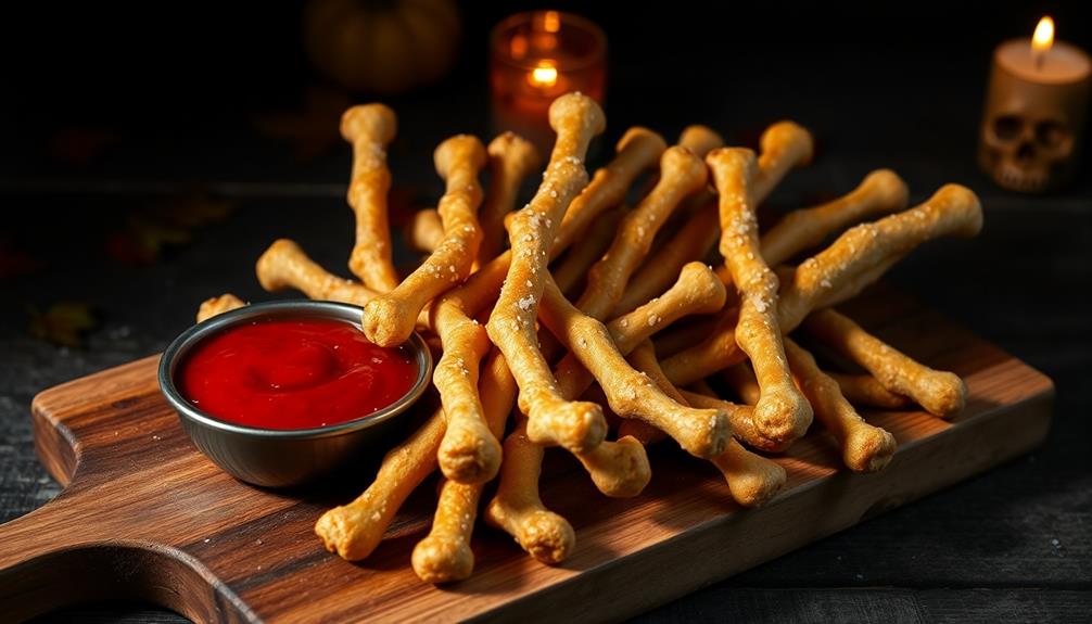 spooky halloween themed breadsticks