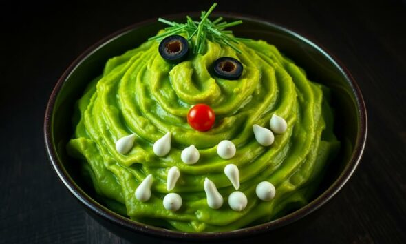 spooky themed potato dish