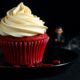 vampire themed red velvet cupcakes