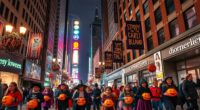 urban halloween trick or treating