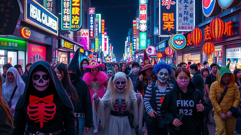 South Korea: Halloween Popularity & Safety 3 vibrant halloween street celebrations