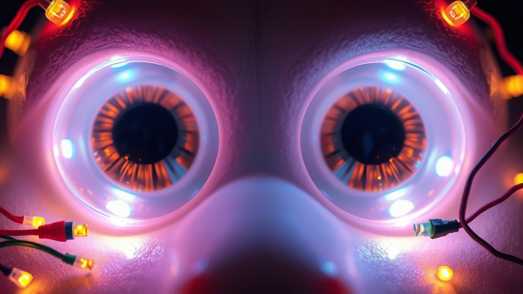Animated Eyes: LEDs, Ping-Pong Balls, and Code-Free Kits 8 add subtle color variations