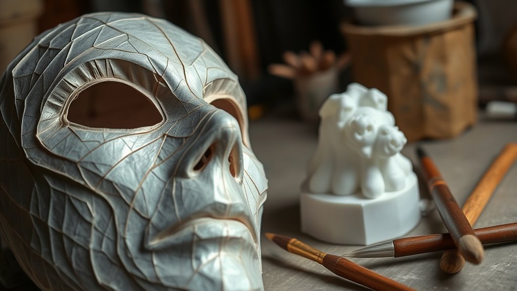 Mask Making Basics: Paper Mache to 3D Prints 5 add vibrant textured details