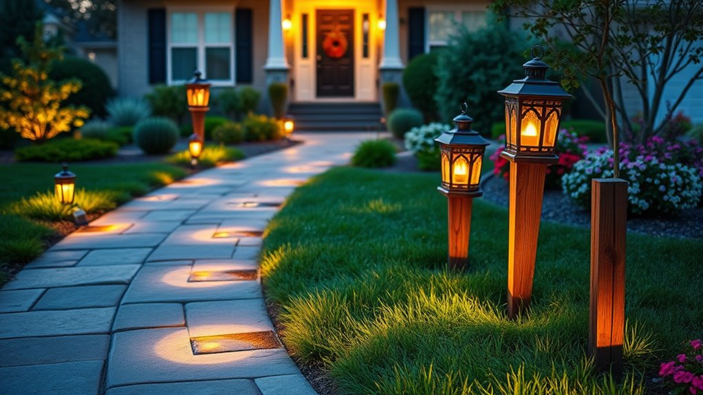 Front Yard Lighting: Path Markers and Effects 12 affordable outdoor lighting ideas