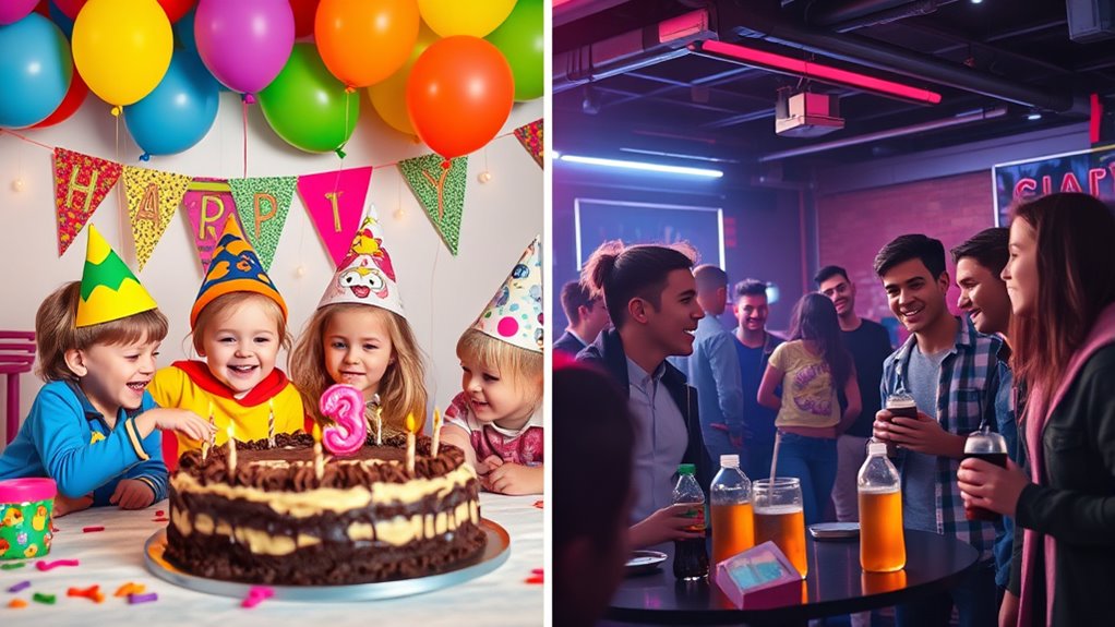 age appropriate party differences
