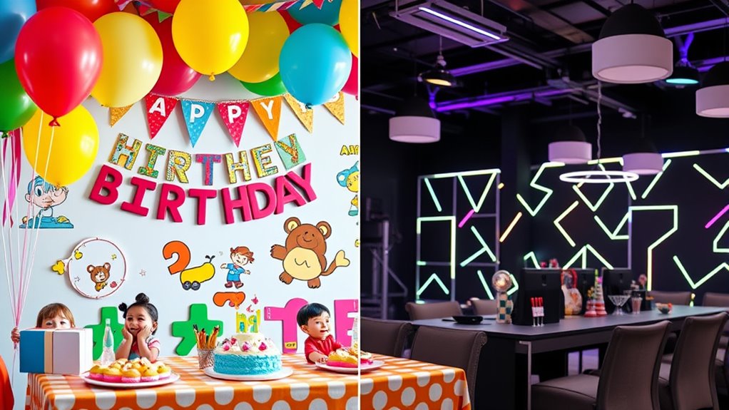 age appropriate themed decorations