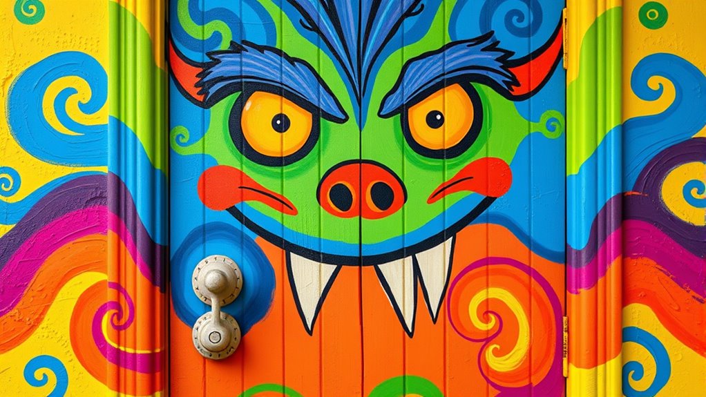 DIY Monster Door: Transform Any Entrance 7 bright colors detailed textures