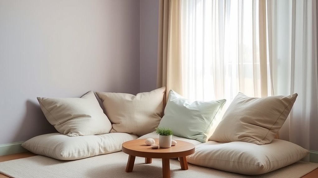 calm colors and decor