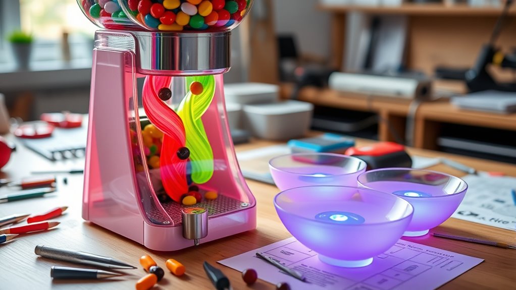 DIY Candy Chutes and Contactless Bowls 8 check adjust clear test