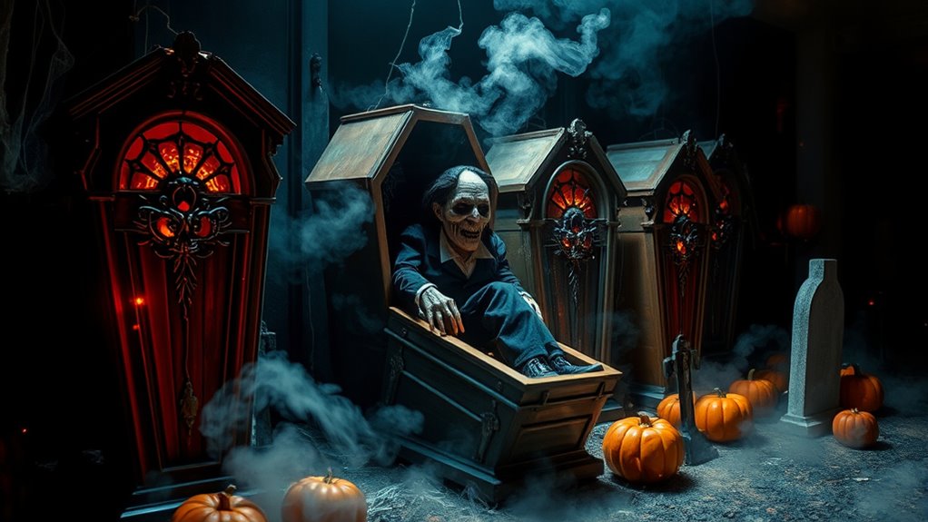 15 Best Animatronic Coffin Pop-Ups for a Spooktacular Halloween Display 33 choosing spooky animatronic displays