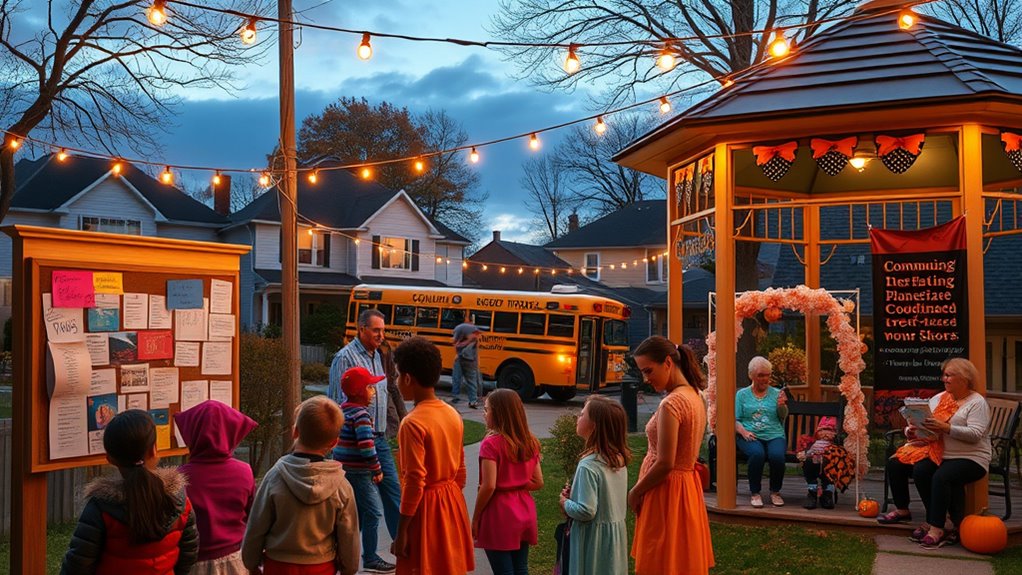 coordinate community trick or treat times