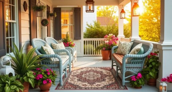 coordinated front porch decor