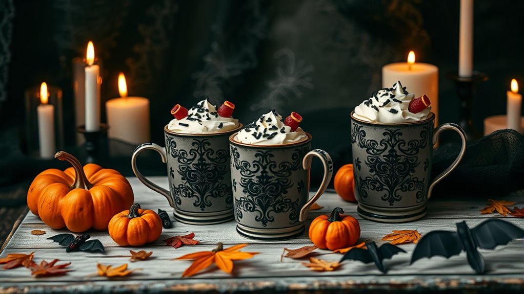 create haunted hot chocolate