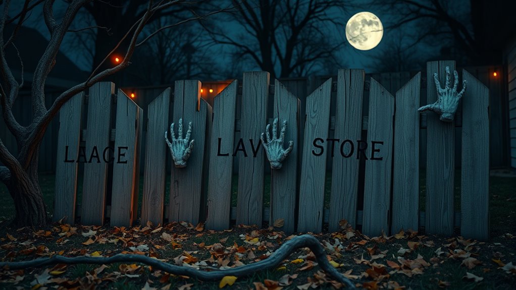 create haunted weathered tombstones