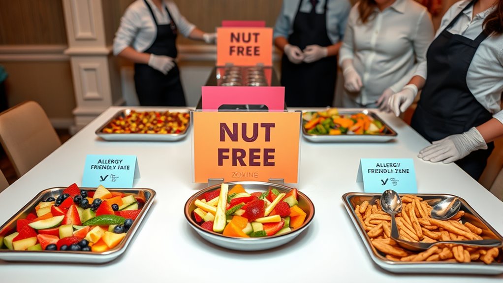 create nut free serving area
