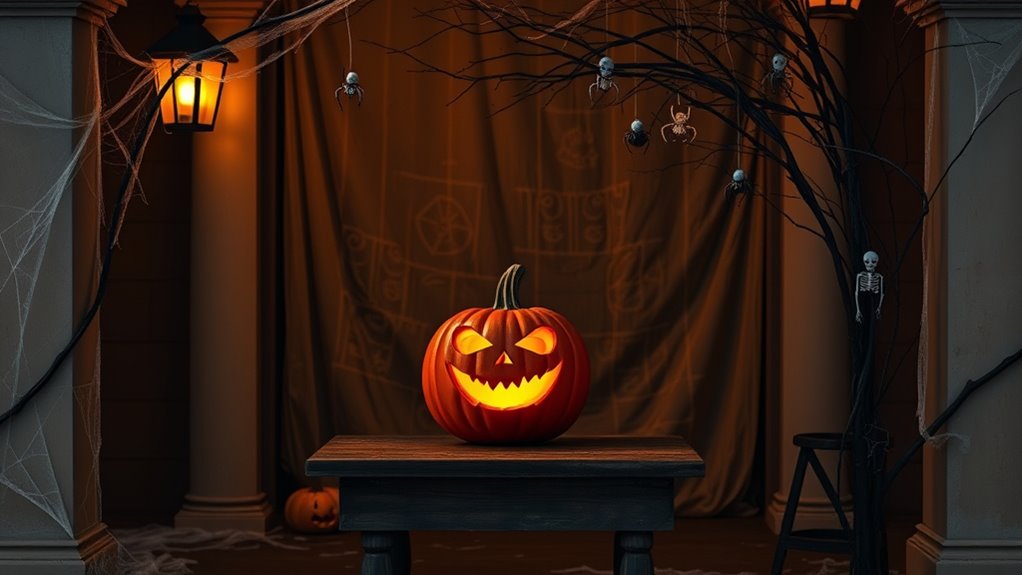 create spooky haunted atmosphere