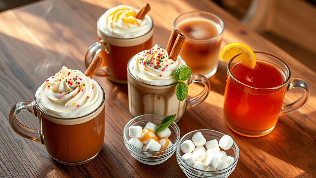 Warm Drinks Bar: Cider, Cocoa, and Tea 6 creative drink garnish ideas