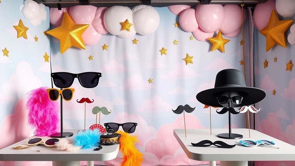 Photo Booth Setup: Backdrops and Props 7 creative themed personalized props