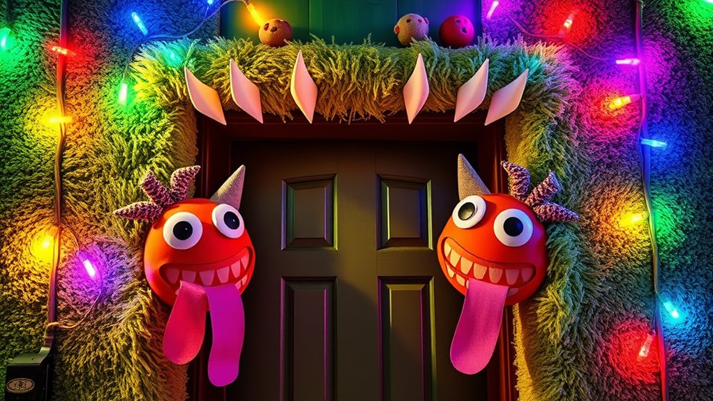 DIY Monster Door: Transform Any Entrance 8 decorate with playful accessories