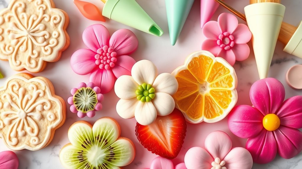 Edible Decorations: Cookies, Fondant, and Fruit 6 decorating tools and supplies