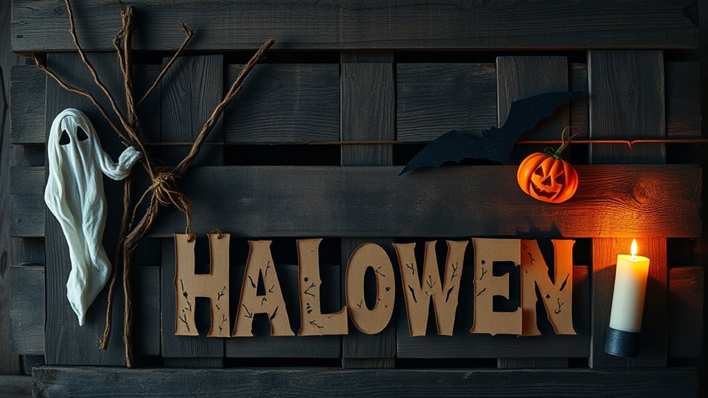diy halloween pallet signs