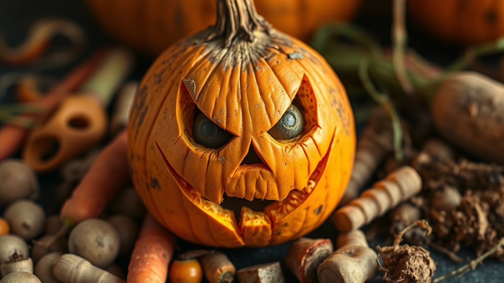 early vegetable lantern carving