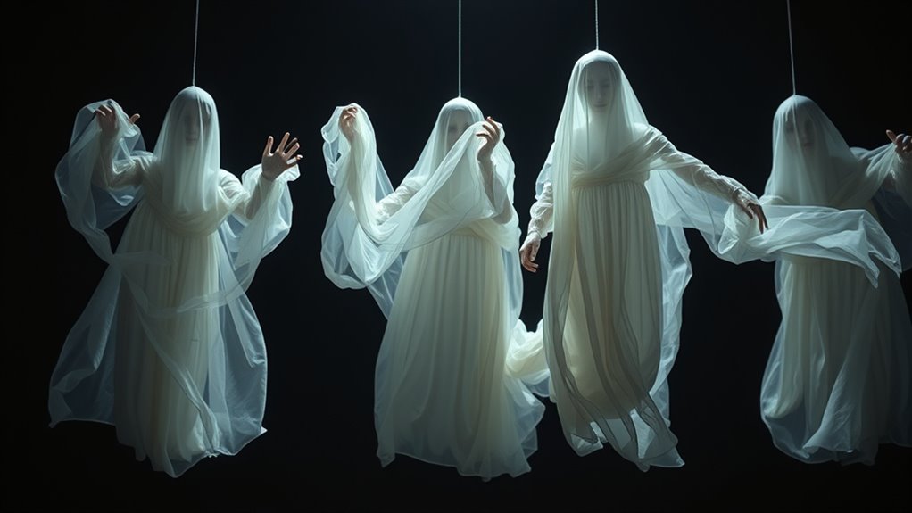 Hanging Ghosts: Forms, Fabrics, and Movement 4 eerie fabric effects guide