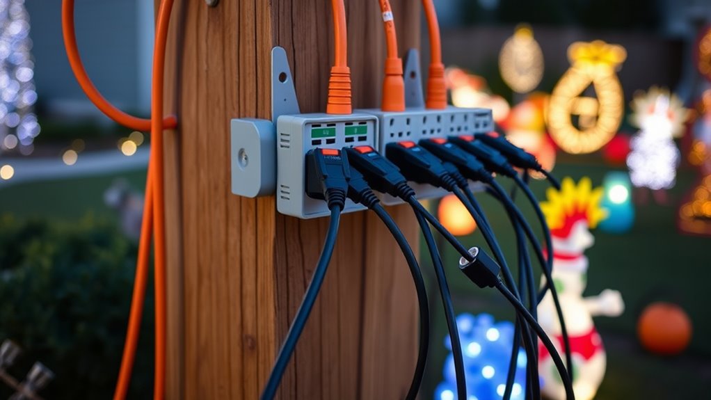 Safe Power Distribution for Yard Displays 6 effective circuit load management